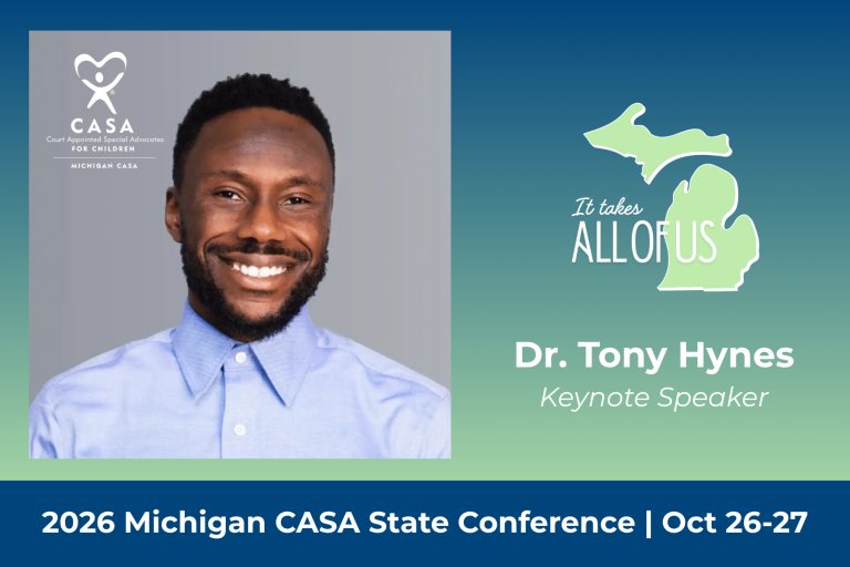 Michigan CASA Welcomes Dr. Tony Hynes as 2026 Keynote Speaker 